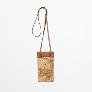 Massimo Dutti Raffia Crossbody